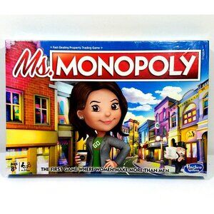 Hasbro Ms Monopoly Board Game First Game Where Women Make More than Men New